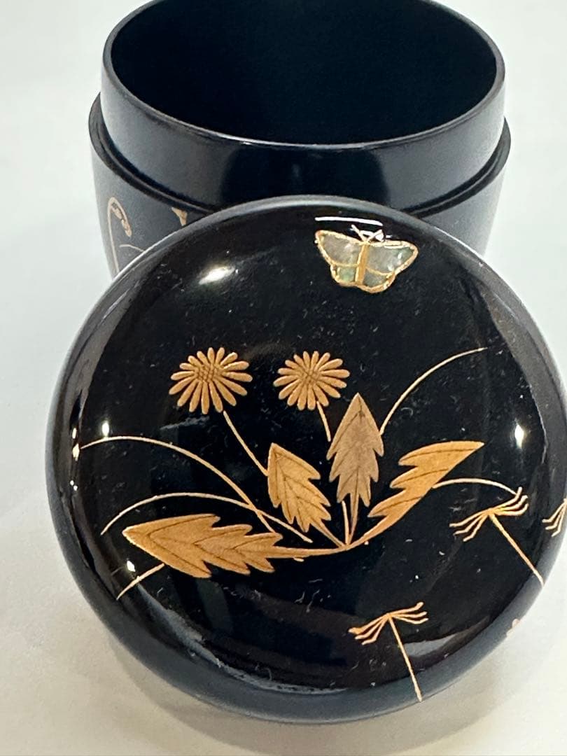 茶道具 蒔絵 春野 棗 恭全作 共箱 美品