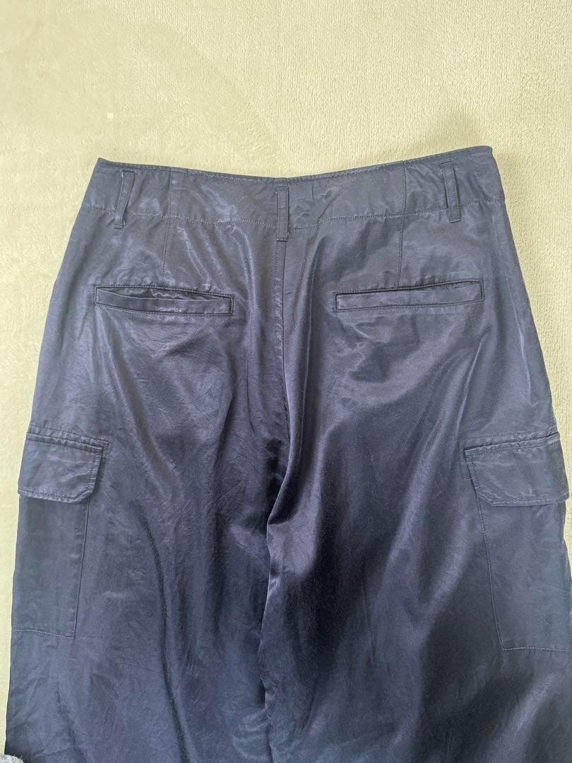 ジャーナルスタンダードラックス　サテンカーゴパンツ　ネイビー　紺色