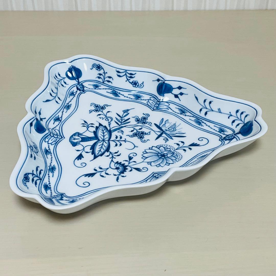未使用 Meissen マイセン ブルーオニオン トライアングル プレート 三角