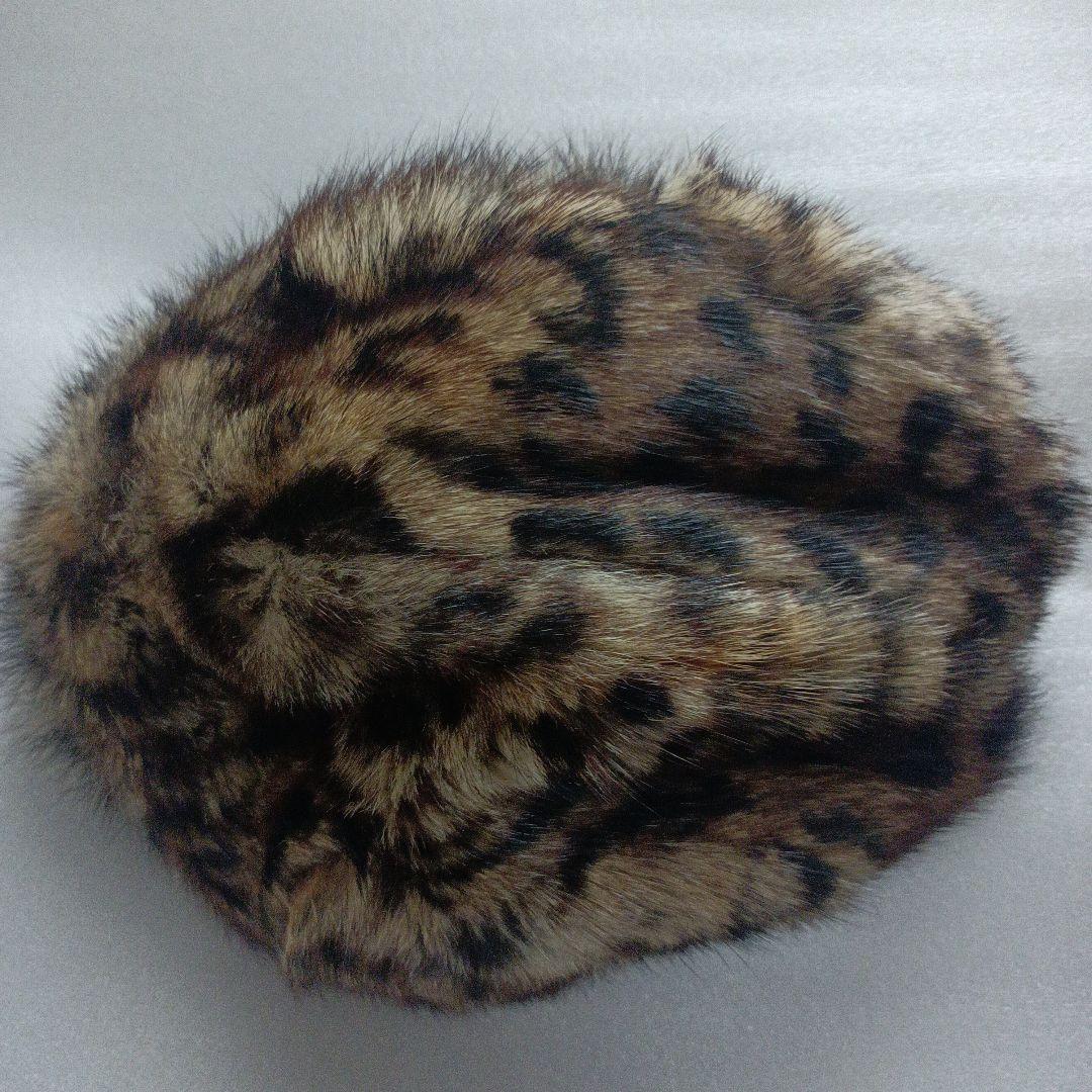 フリーストア　ファー帽子　レオパード