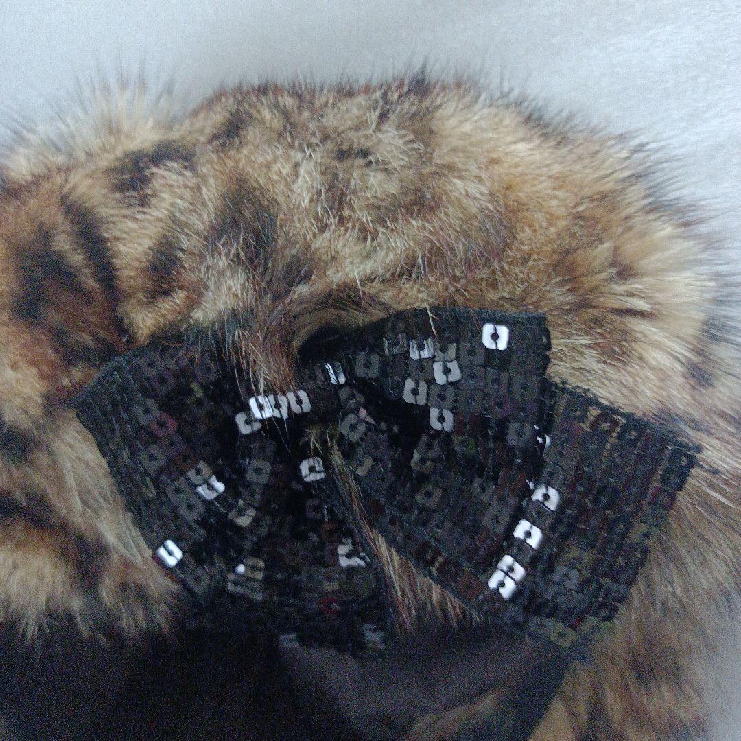 フリーストア　ファー帽子　レオパード