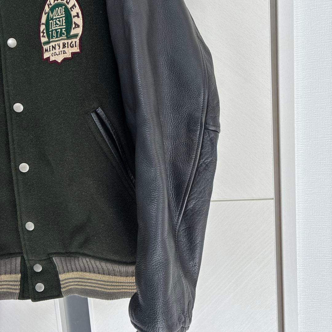 MEN'S BIGI スタジャン　袖レザー