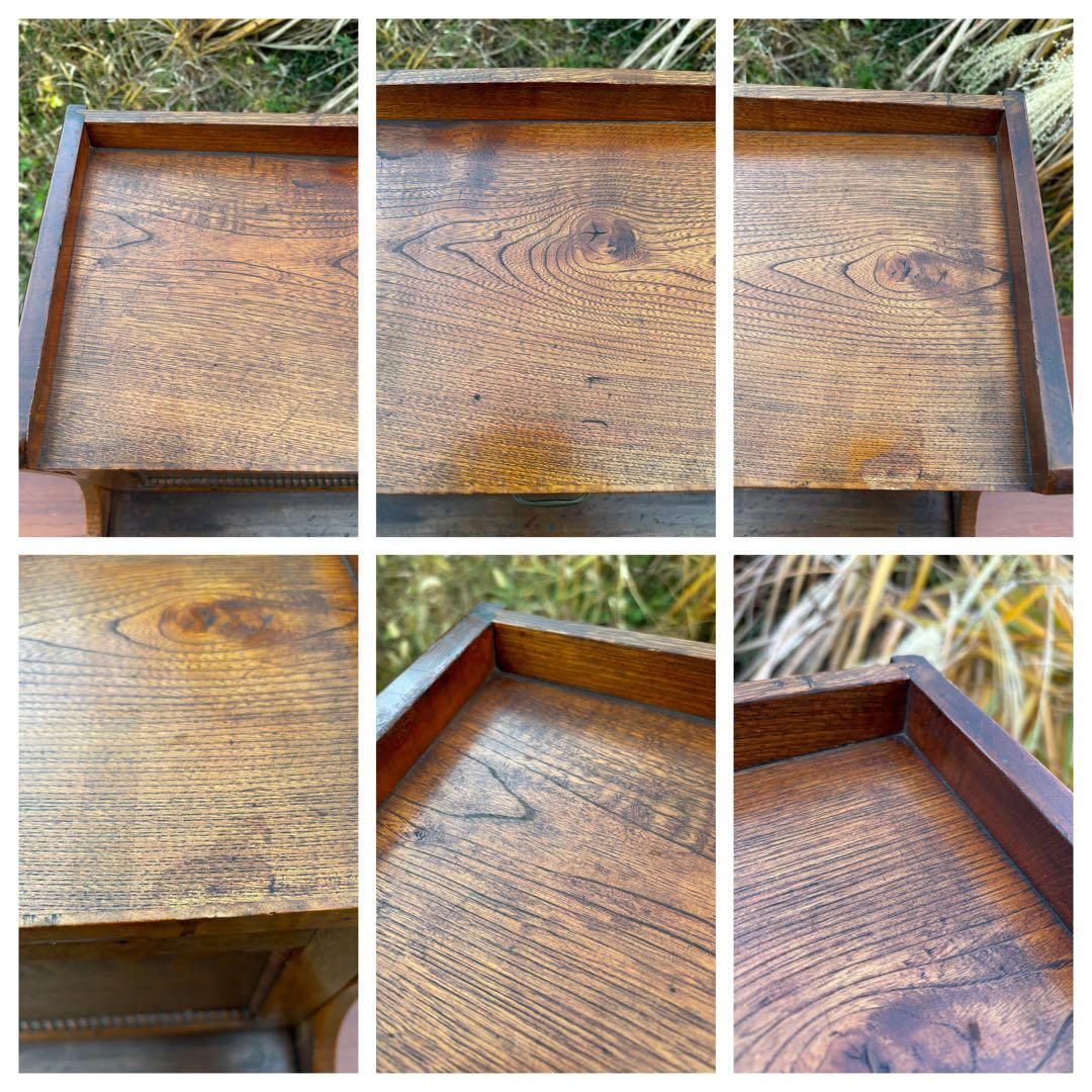 アンティーク 木製 帳場机ライティングビューロー デスク チェスト レトロ