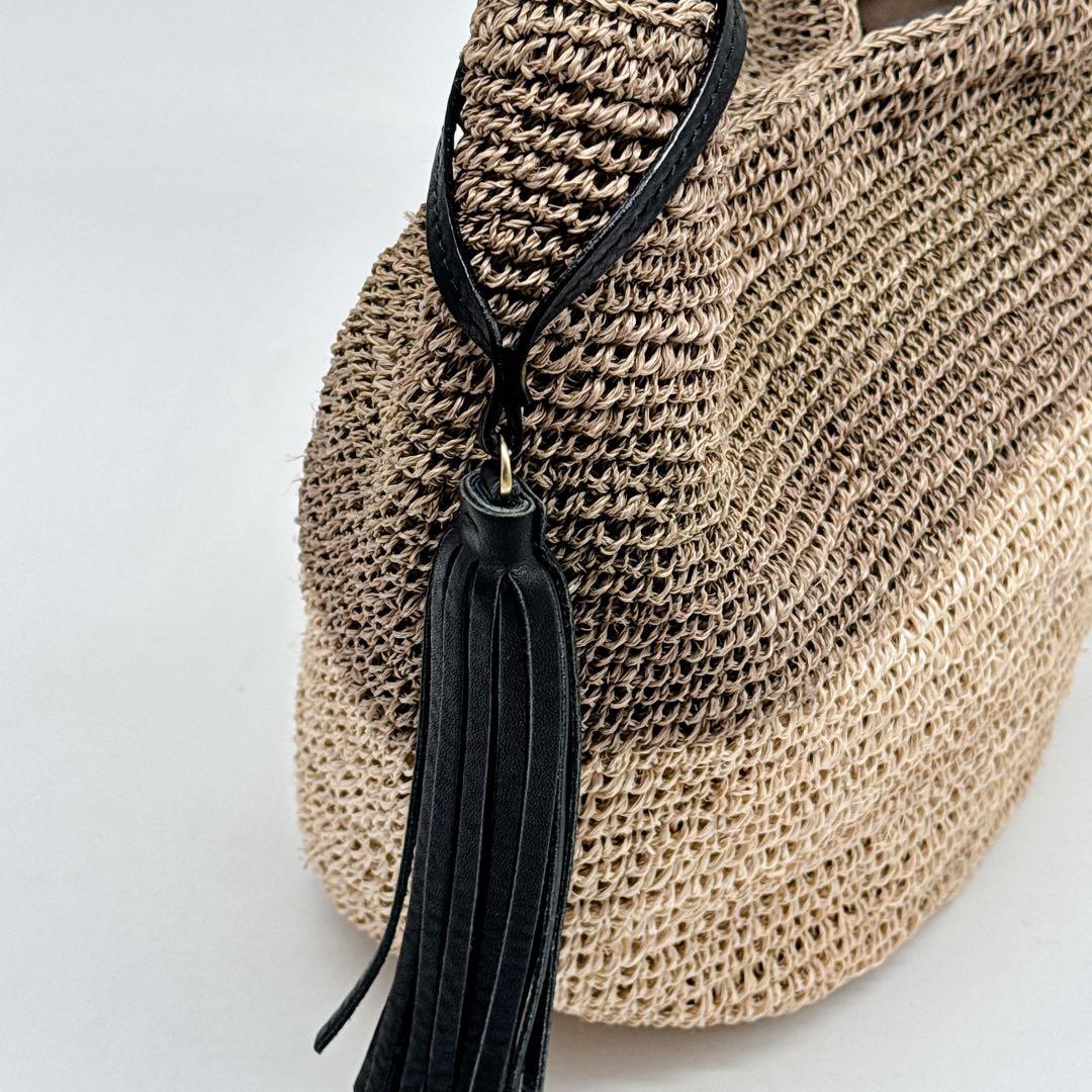 美品✨VIOLAd'ORO ヴィオラドーロ タッセルアバカショルダー