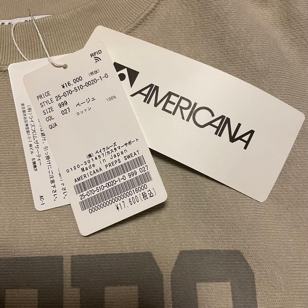 【AMERICANA/アメリカーナ】 PREPS SWEAT