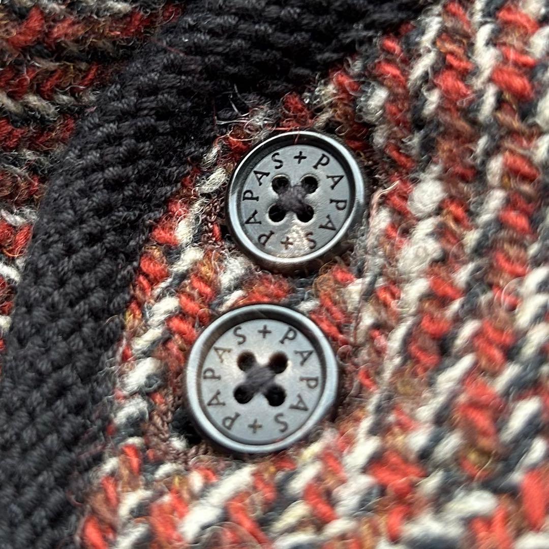 専用！新品同様 Papas+ スタンドカラー ツイード ウール ジャケット