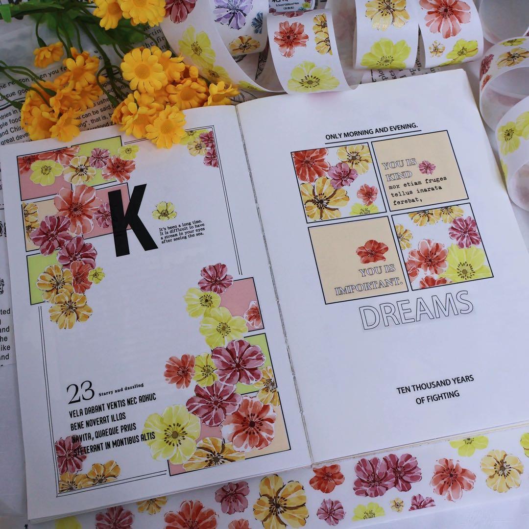 繁花文创《花漾集》海外マスキングテープ　マステ 【2658】