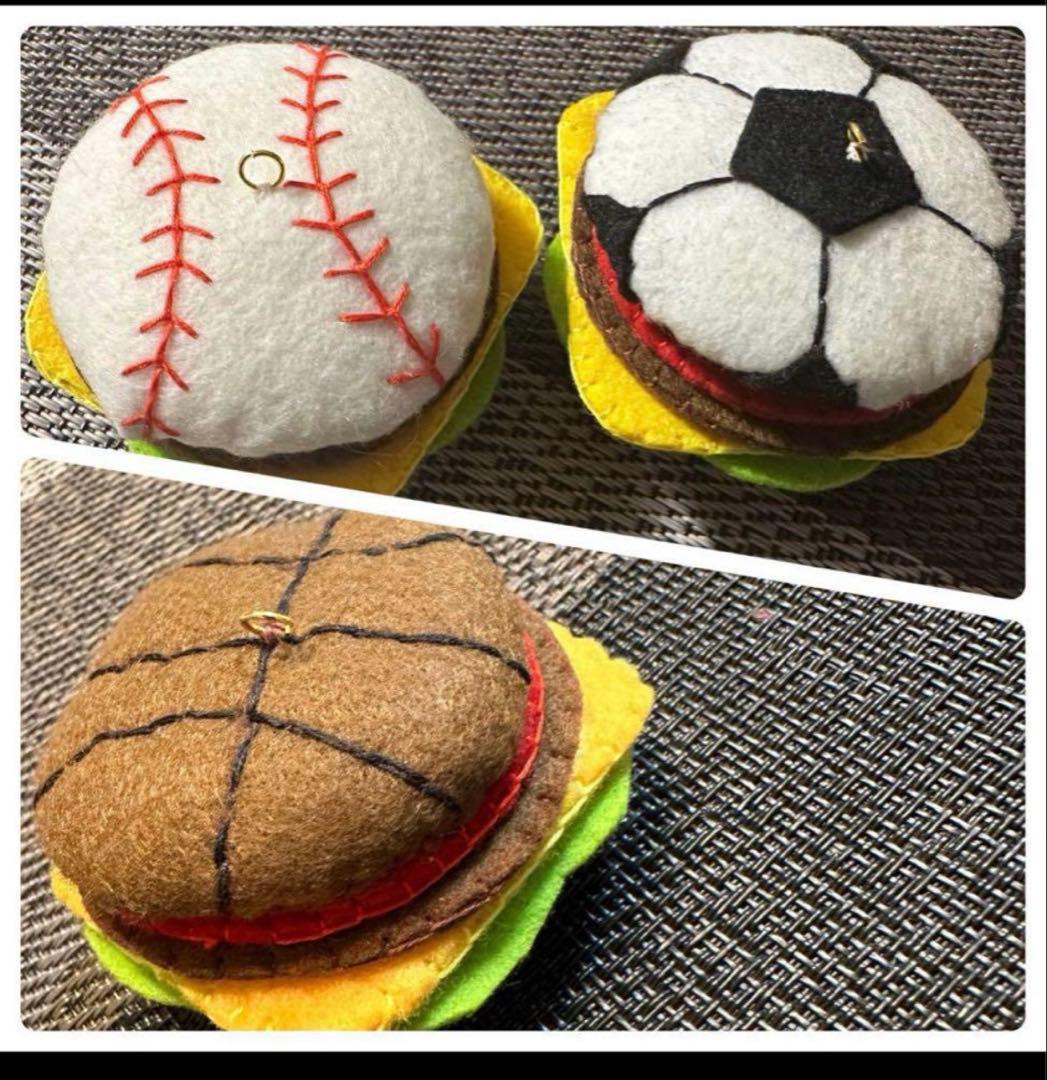 11日着【ななみ】各22個トイストーリー風&野球ハンバーガー❤︎部活お守り