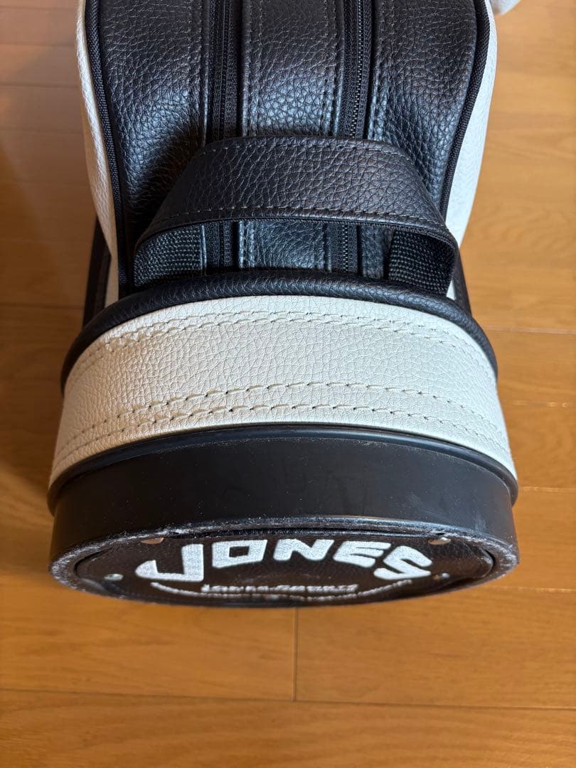 【中古美品】JONES ジョーンズ キャディバッグ ブラック/ホワイト