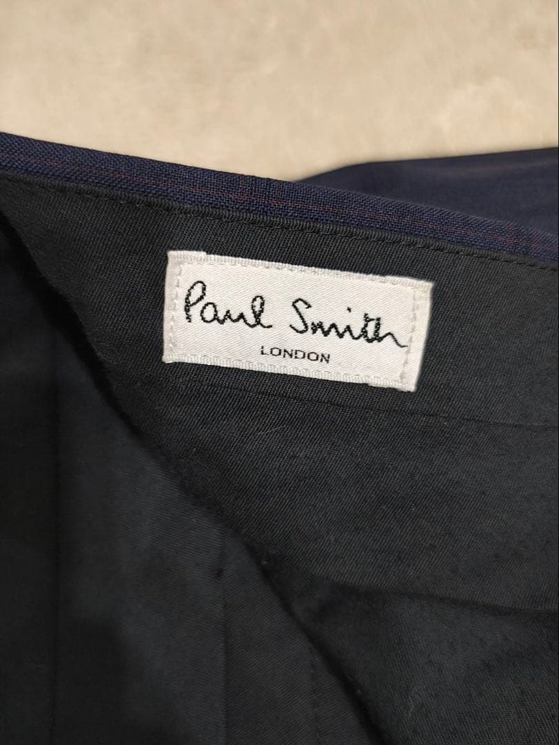 【極美品】ポールスミス　ロンドン　ネイビーチェック柄スーツ　上下セット（M〜L）