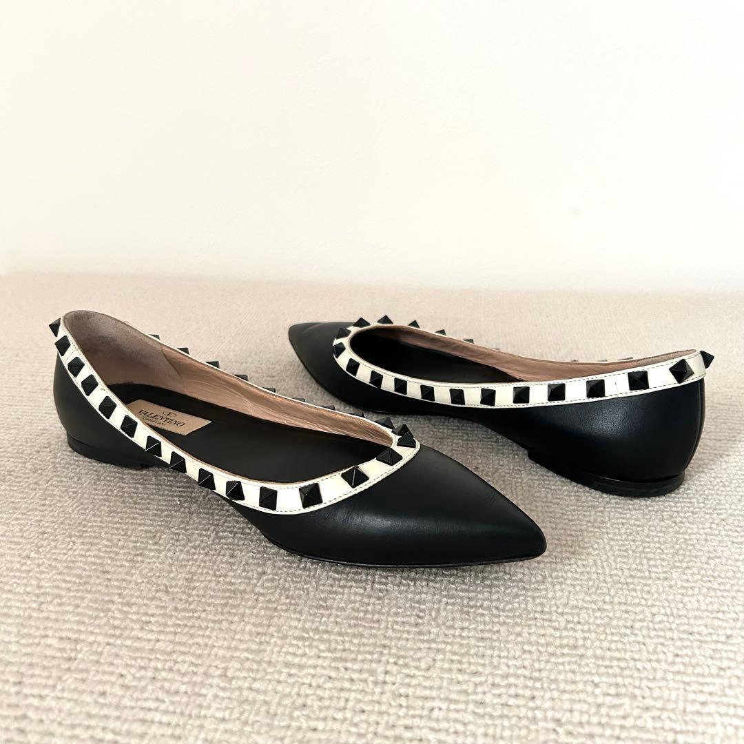 VALENTINO ヴァレンティノ フラットシューズ パンプス 24cm 37