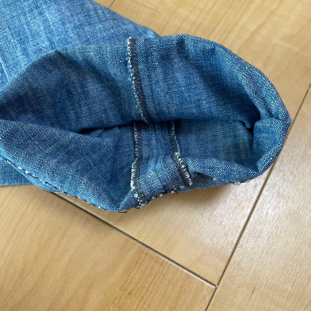 ラルディーニ LARDINI シャンブレー デニム スーツ 44