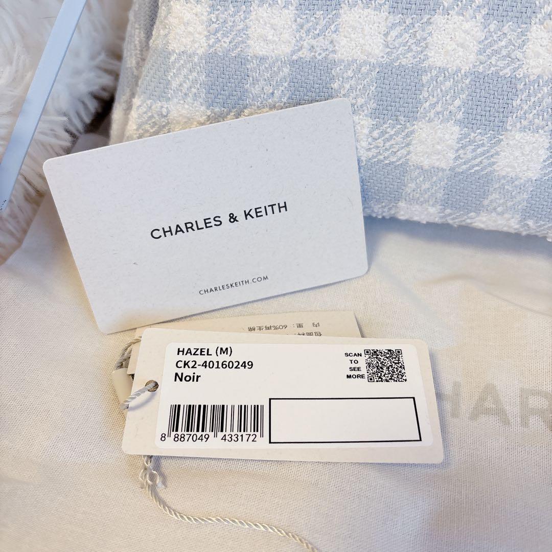 チャールズアンドキース Hazel ヘーゼル ギンガムボウショルダーバッグ