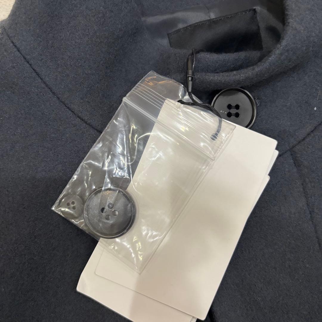 【新品】theory セオリー　スタンドカラーコート　ダークグレー　ウールコート