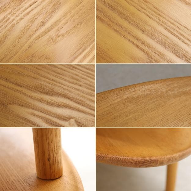 ヒラシマ ボルド オーク無垢材 オーバル センターテーブル ナチュラル
