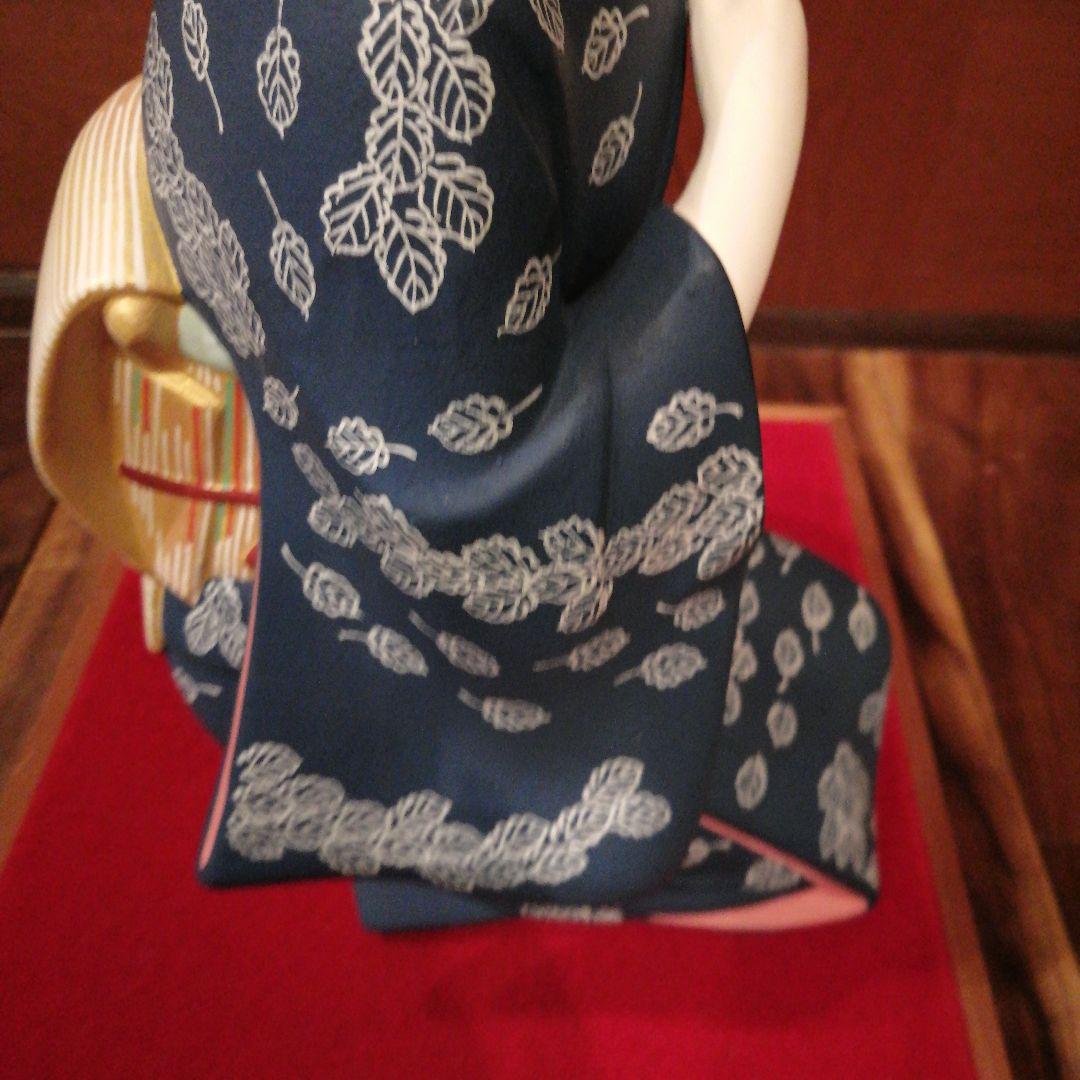 博多人形　 藍染の女 冨己子作