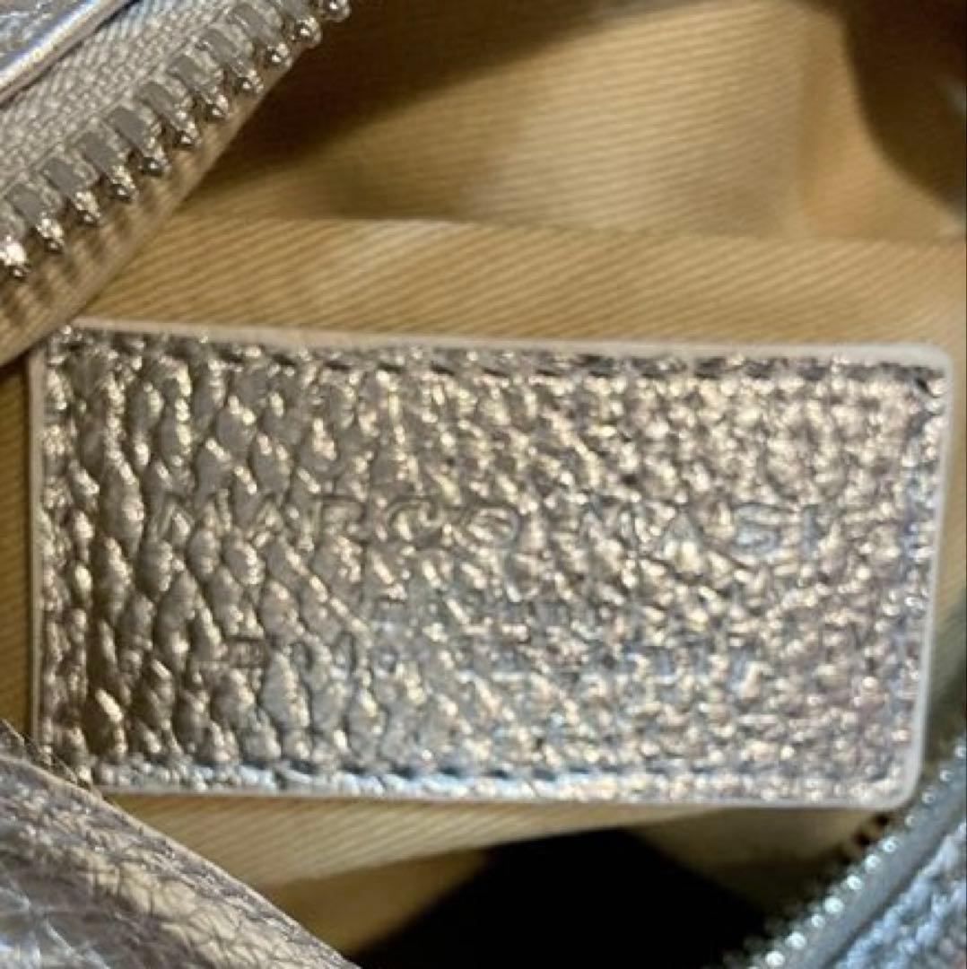 【美品】MARCO MASI ボックストートバッグ　2way シルバー