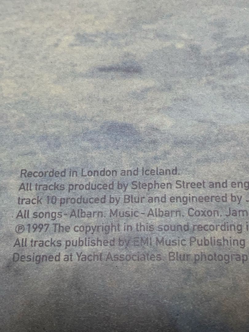 1997年　blur 5thアルバム「blur」 レコード