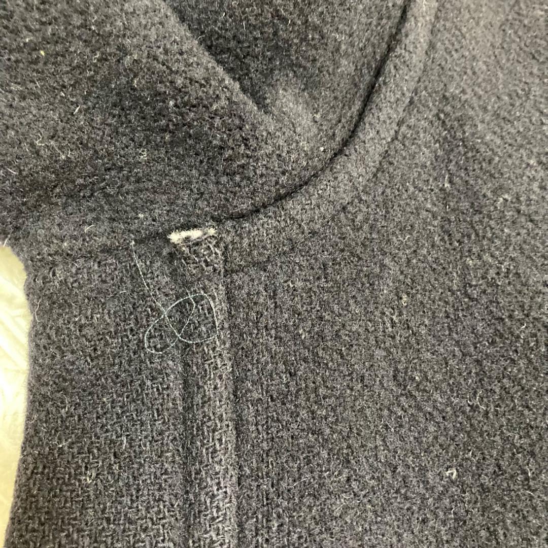 15888✨バーバリー ノバチェック ダッフルコート ウール ネイビー 英国製