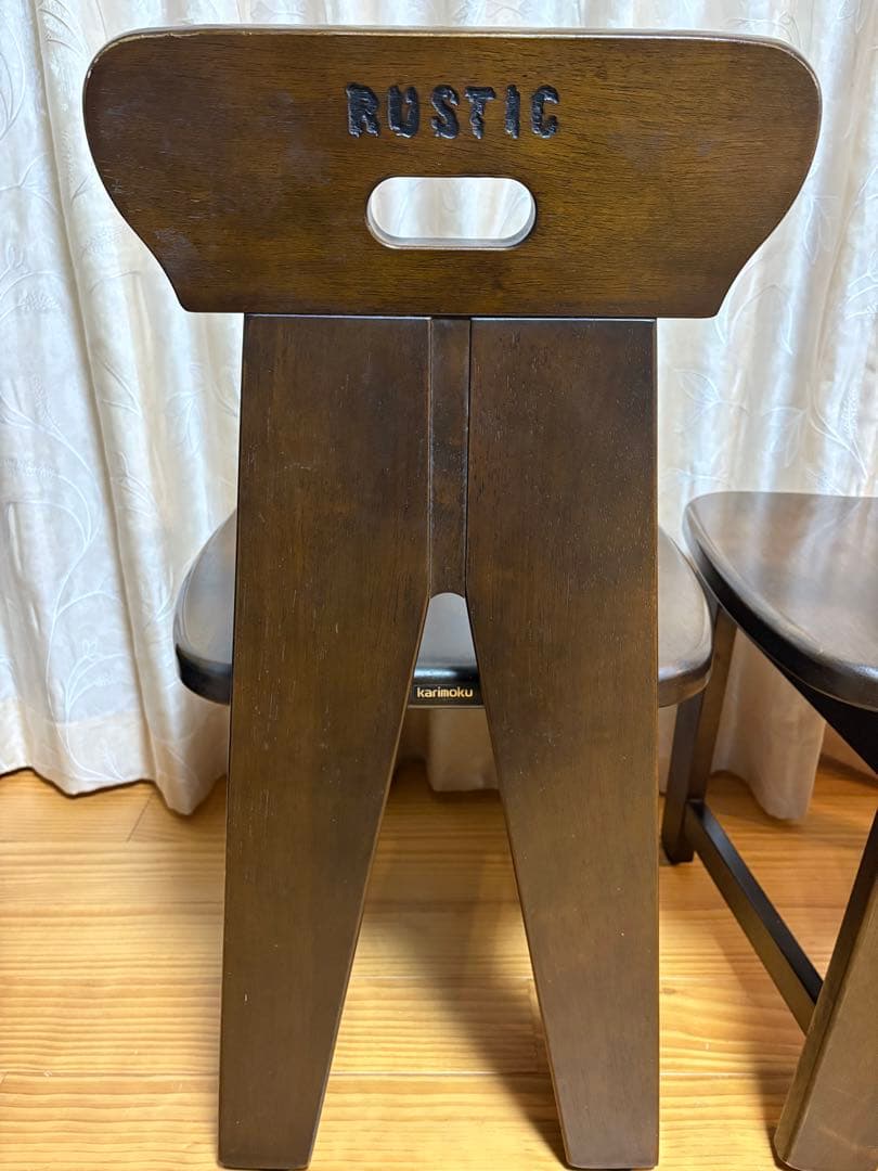 karimoku カリモク RUSTIC ラスティックチェア 2脚 無垢 椅子