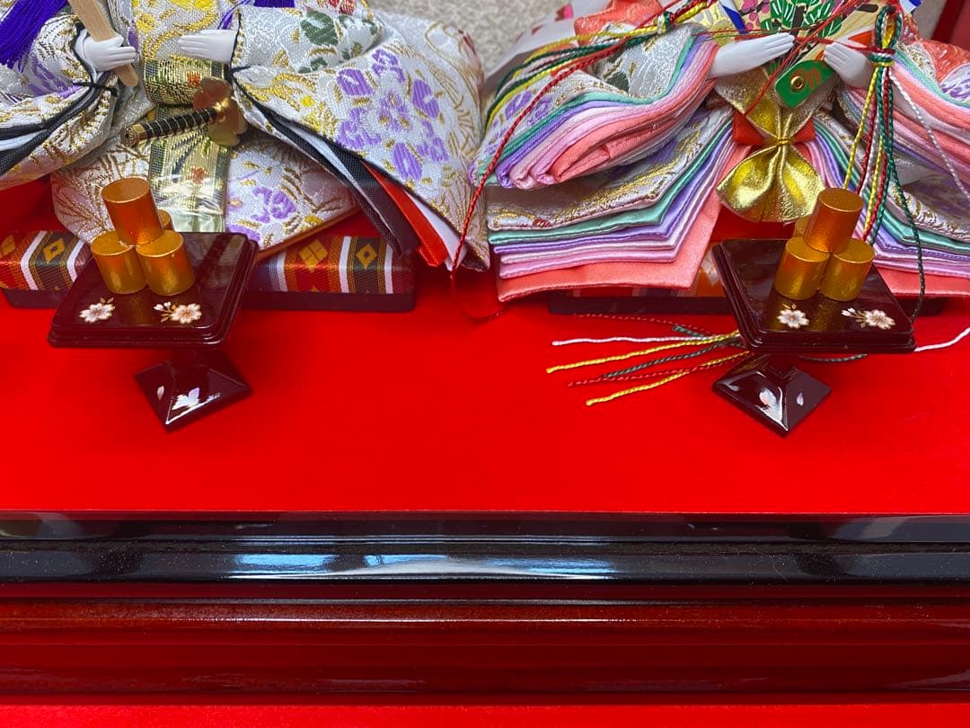 東京久月　雛人形アクリルケース入り親王飾り・間口約４１×奥行約２５×高さ約２８㎝