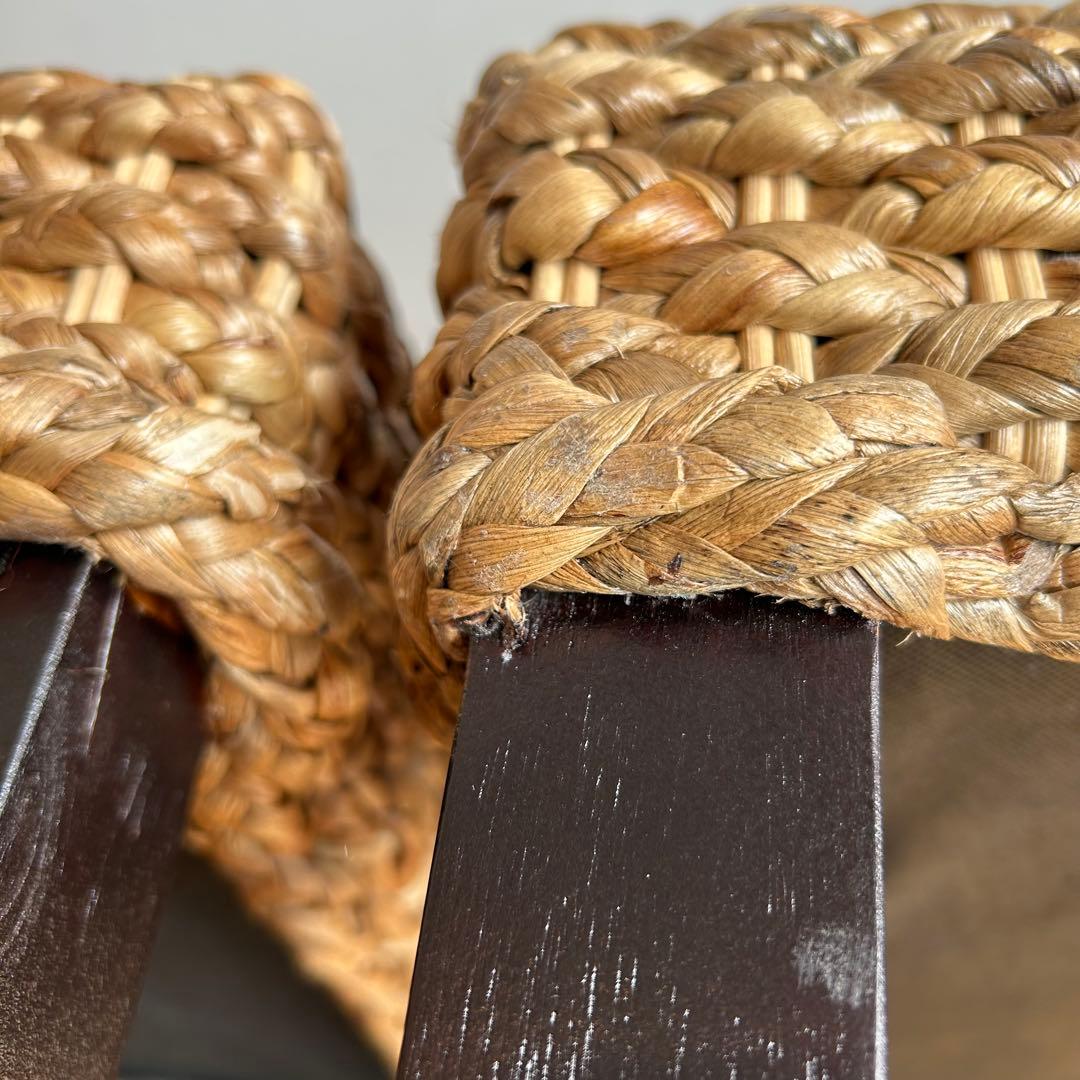 【美品】アジアン家具　ダイニングチェア　ウォーターヒヤシンス　バリ島　2脚セット