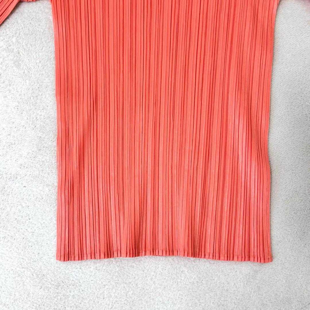 極美品✨PLEATS PLEASE プリーツ　ピンク　長袖　ハイネック　トップス