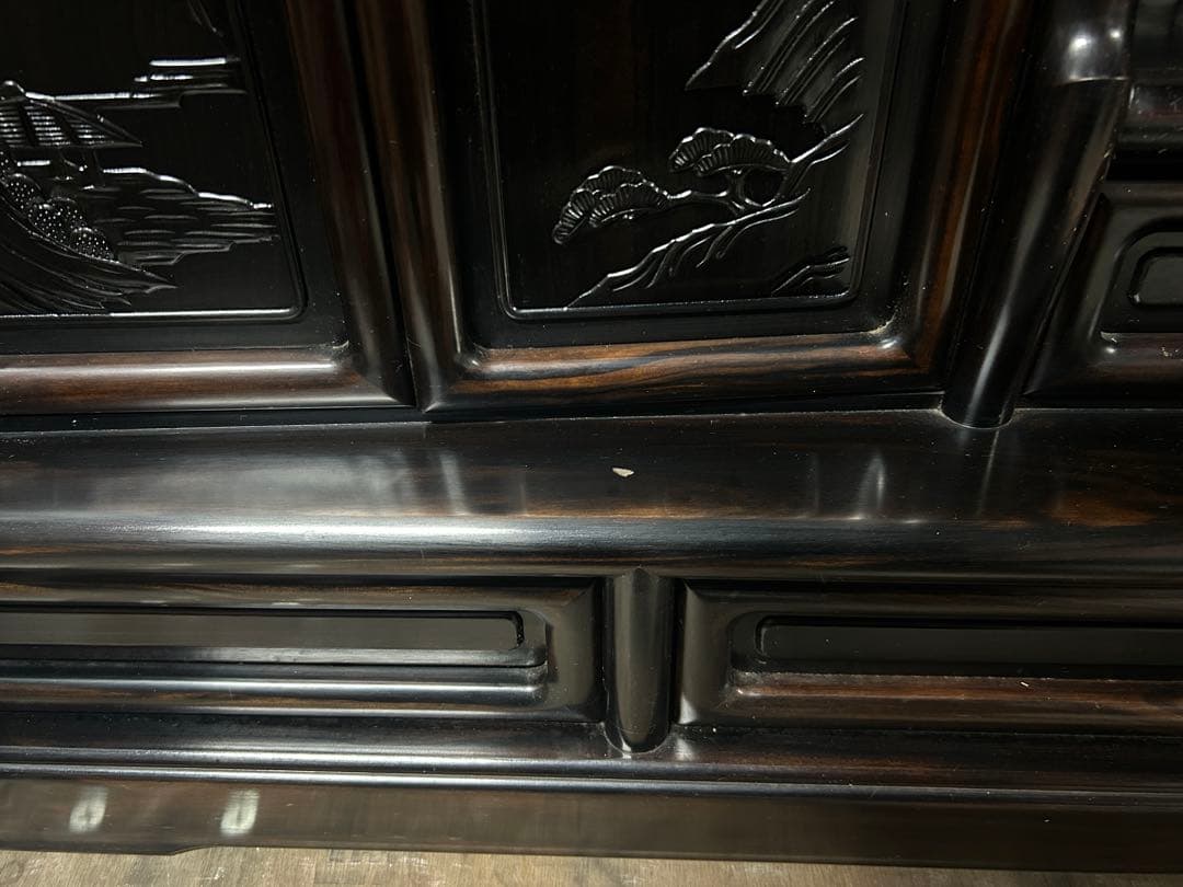 ☆GC209【中古品】 飾り棚　唐木 幅122cm