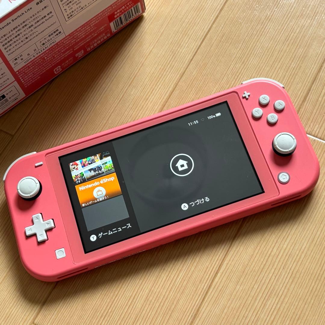 Nintendo Switch Lite ピンク 充電器付き　動作確認済み