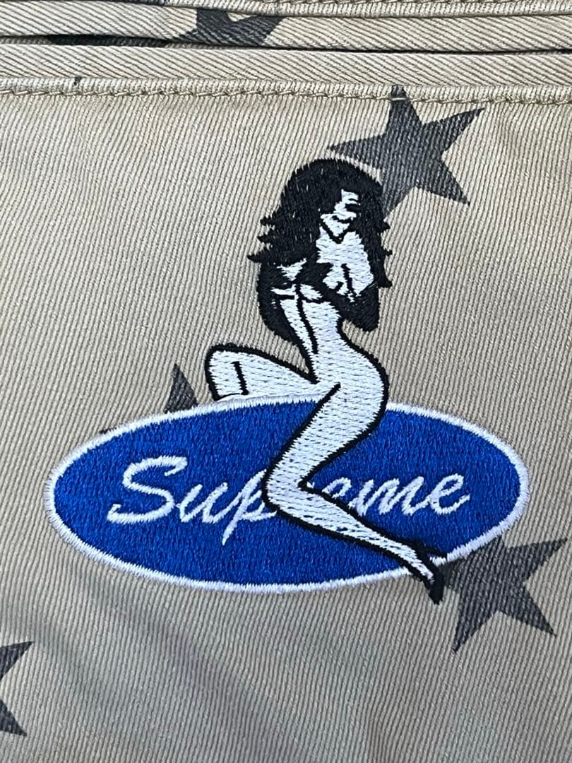 パンツ 22ss supreme pin up chino stars W34