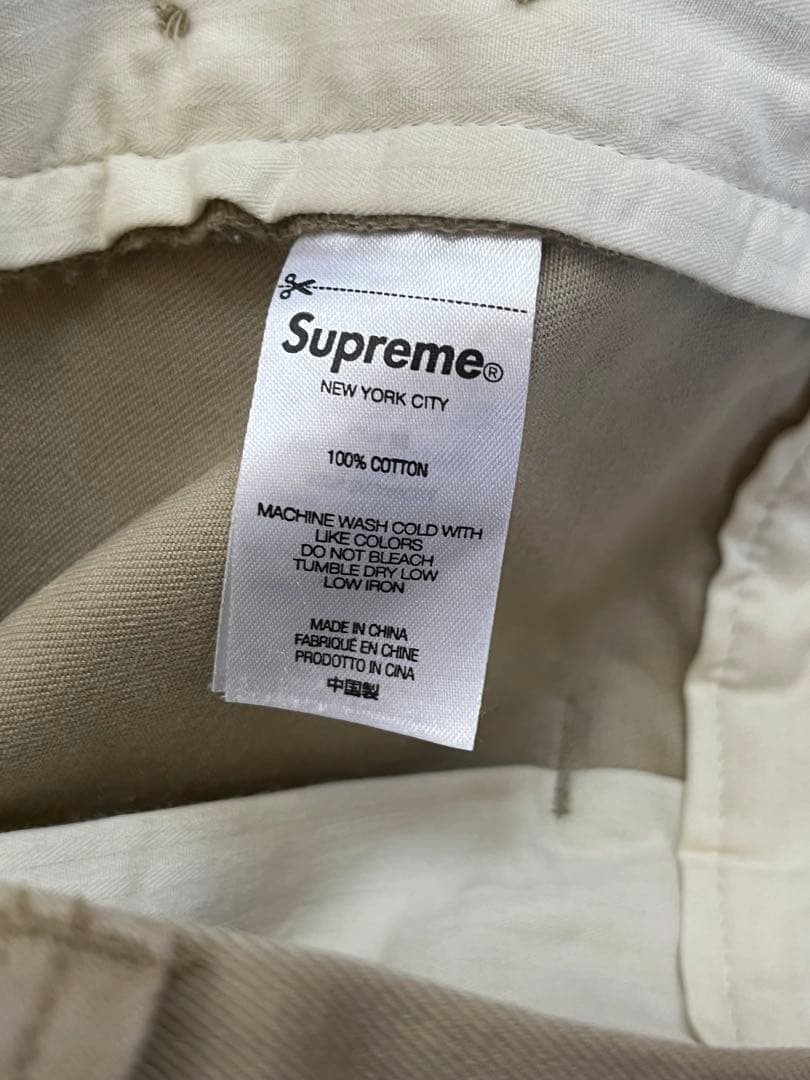 パンツ 22ss supreme pin up chino stars W34