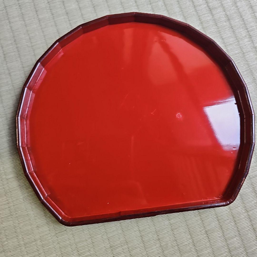 昭和レトロ/1950年代前半物】木製弁当箱 漆塗り弁当箱 仕切付き 大きめ27客