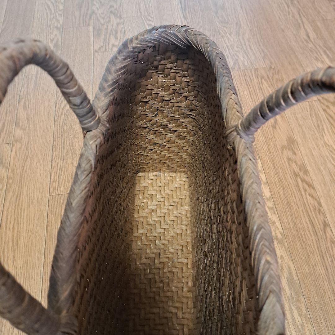 国産　山葡萄　大きなかごバッグ