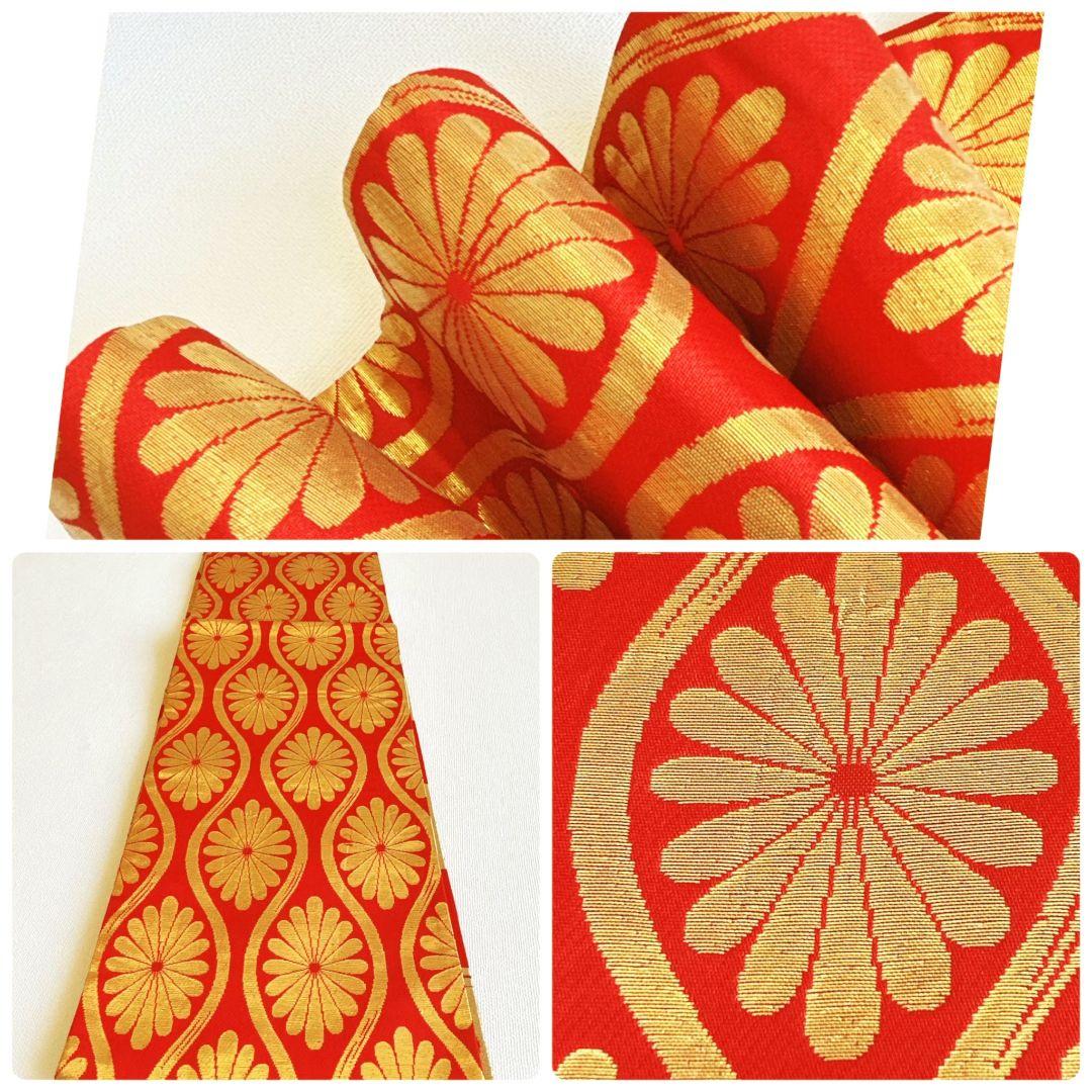 美品正絹　フルセット　七五三　７歳女の子　着物＆帯＆長襦袢＆小物セット　青×赤