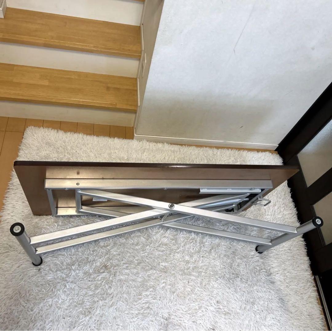 ニトリ 無段階 昇降テーブル テーブル幅120cm 高さ調節 机 昇降式