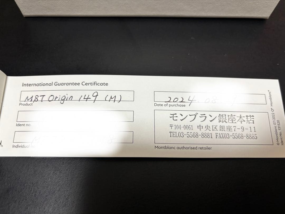 モンブラン　マイスターシュテュック ジオリジン 149 万年筆（Ｍニブ）