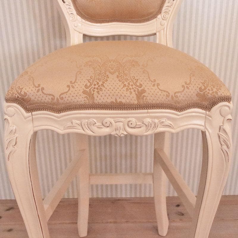 カウンターチェア シャビーシック 猫脚 椅子 アンティーク調 635-177