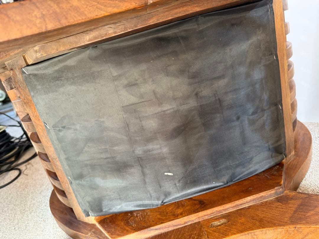 カルティニチェア スツール 本革鋲打ち バリ家具 アンティーク 椅子 当時物