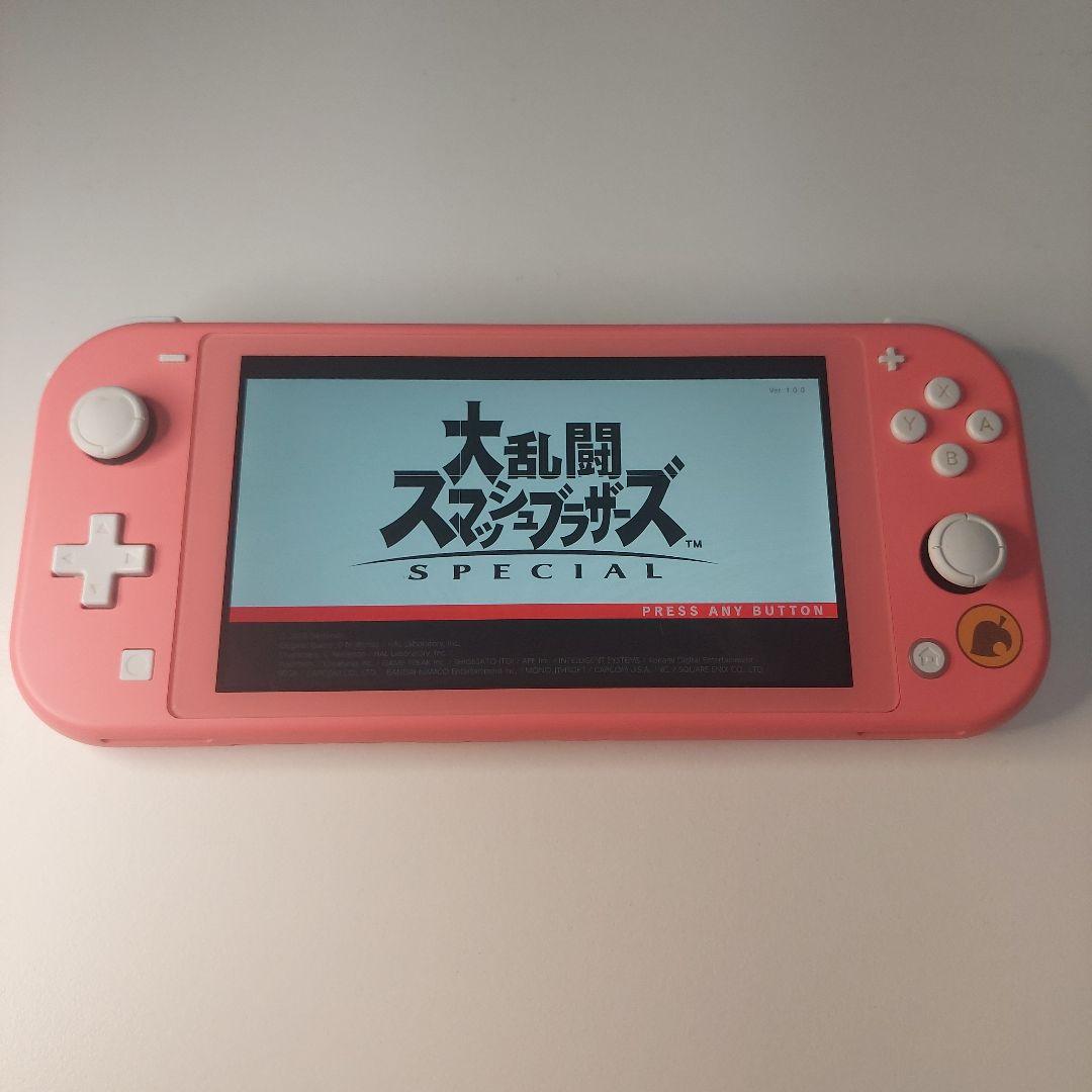 【動作品】スイッチライト本体 あつ森 しずえカラー 充電器 SDカード付き