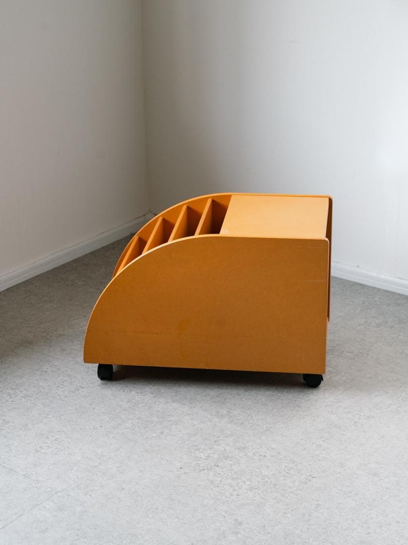 vintage キャスター マガジンラック 収納ワゴン サイドテーブル モダン