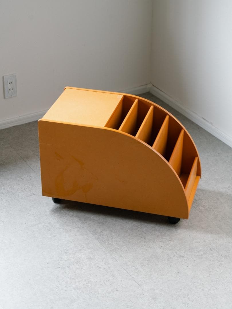 vintage キャスター マガジンラック 収納ワゴン サイドテーブル モダン