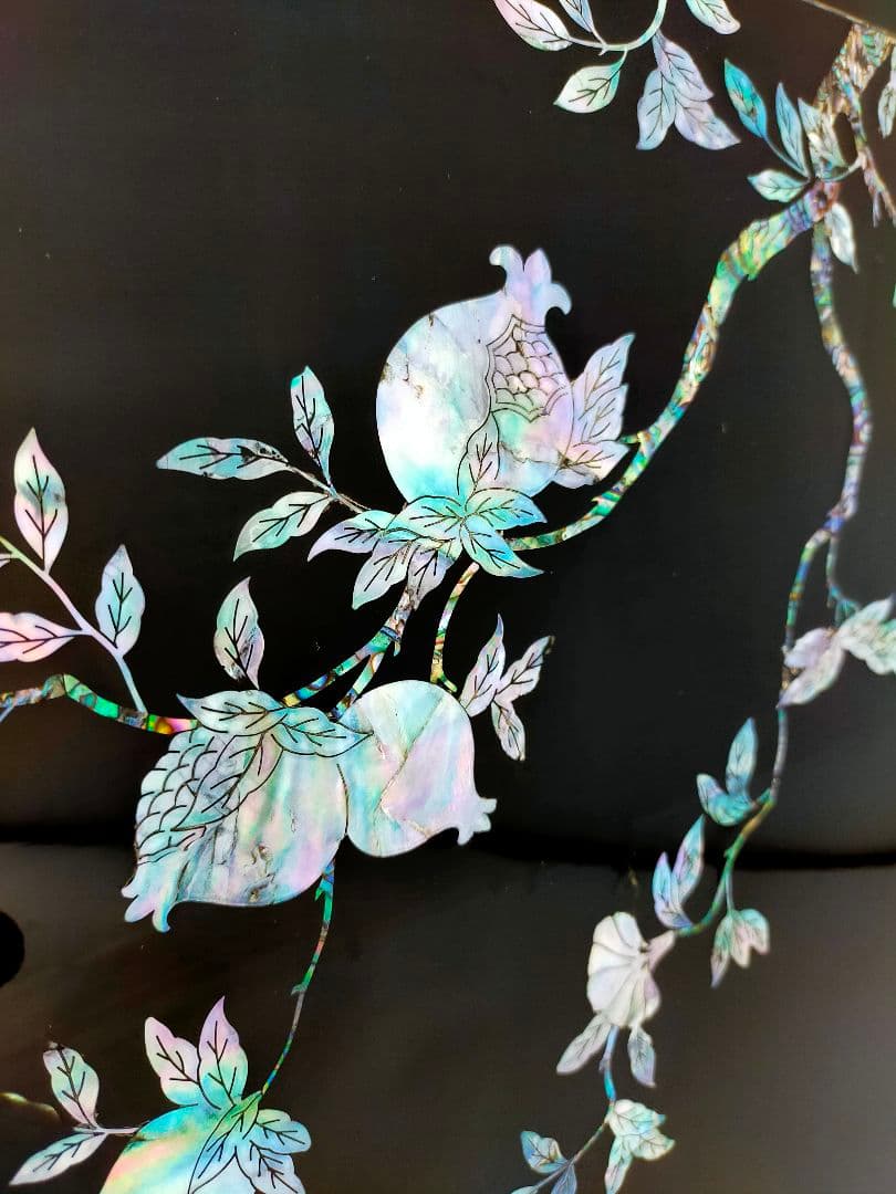 煎茶道具 器局（ききょく） 茶道具入 本塗螺鈿四方箱　JAPAN　漆