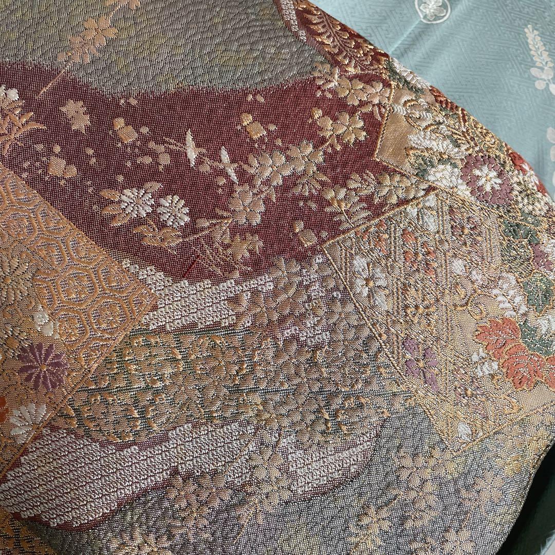 訪問着　フルセット　友禅　紗綾形地紋　金彩加工　鮮やか　入学式　卒業式　L2