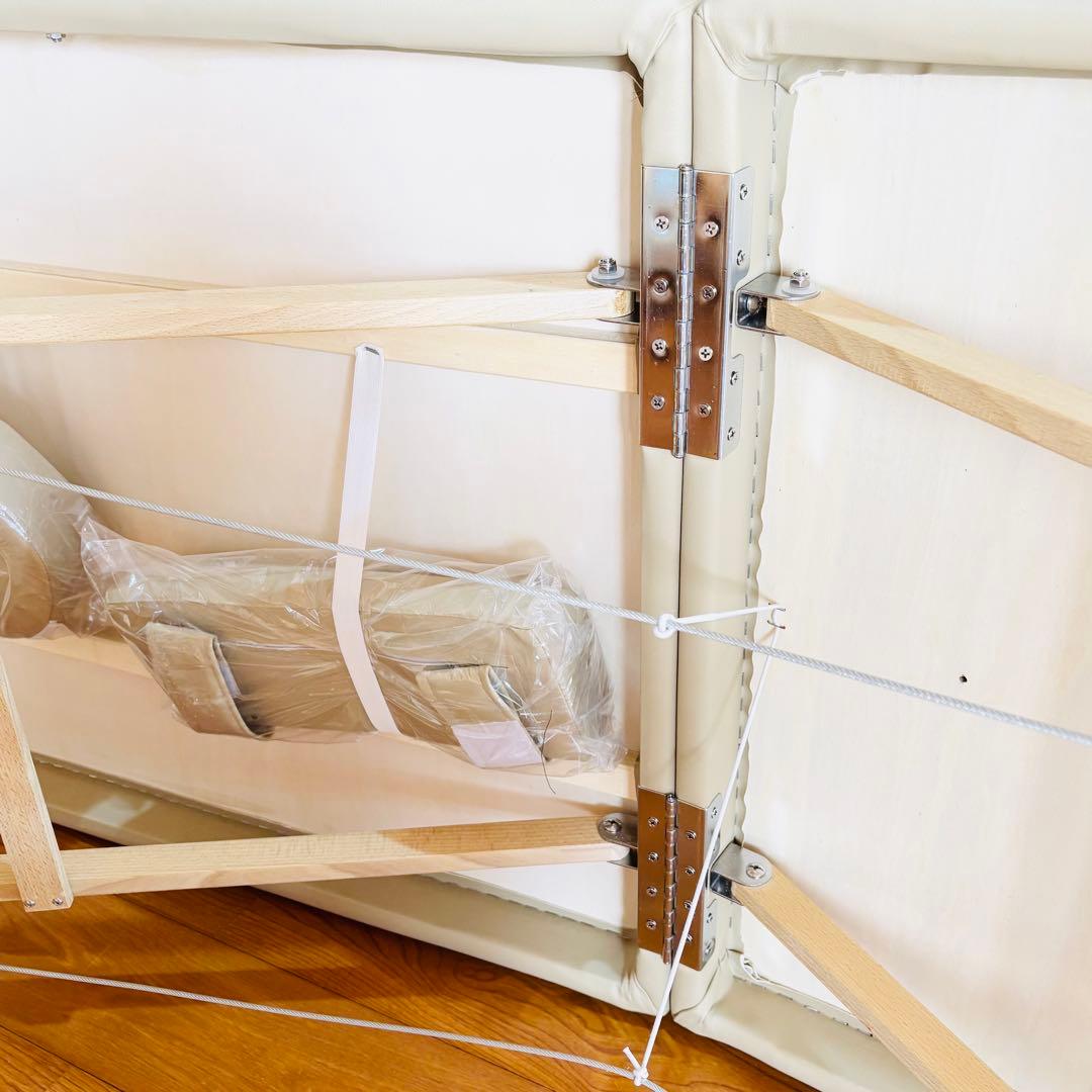 折りたたみベッド リクライニング機能付き ベージュ