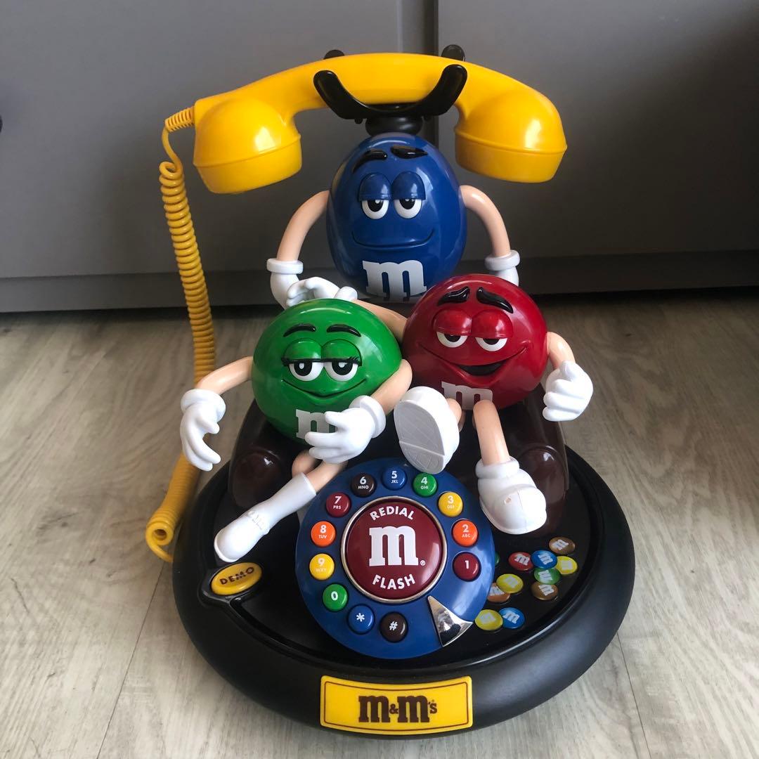 美品希少⭐️日本で繋がるUSA限定ビンテージM&Msフィギュア電話機