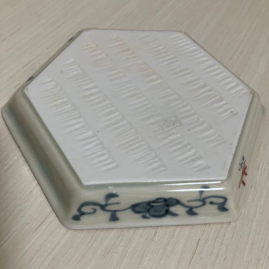 美品 林九郎窯 波佐見焼 六角小皿 5枚セット