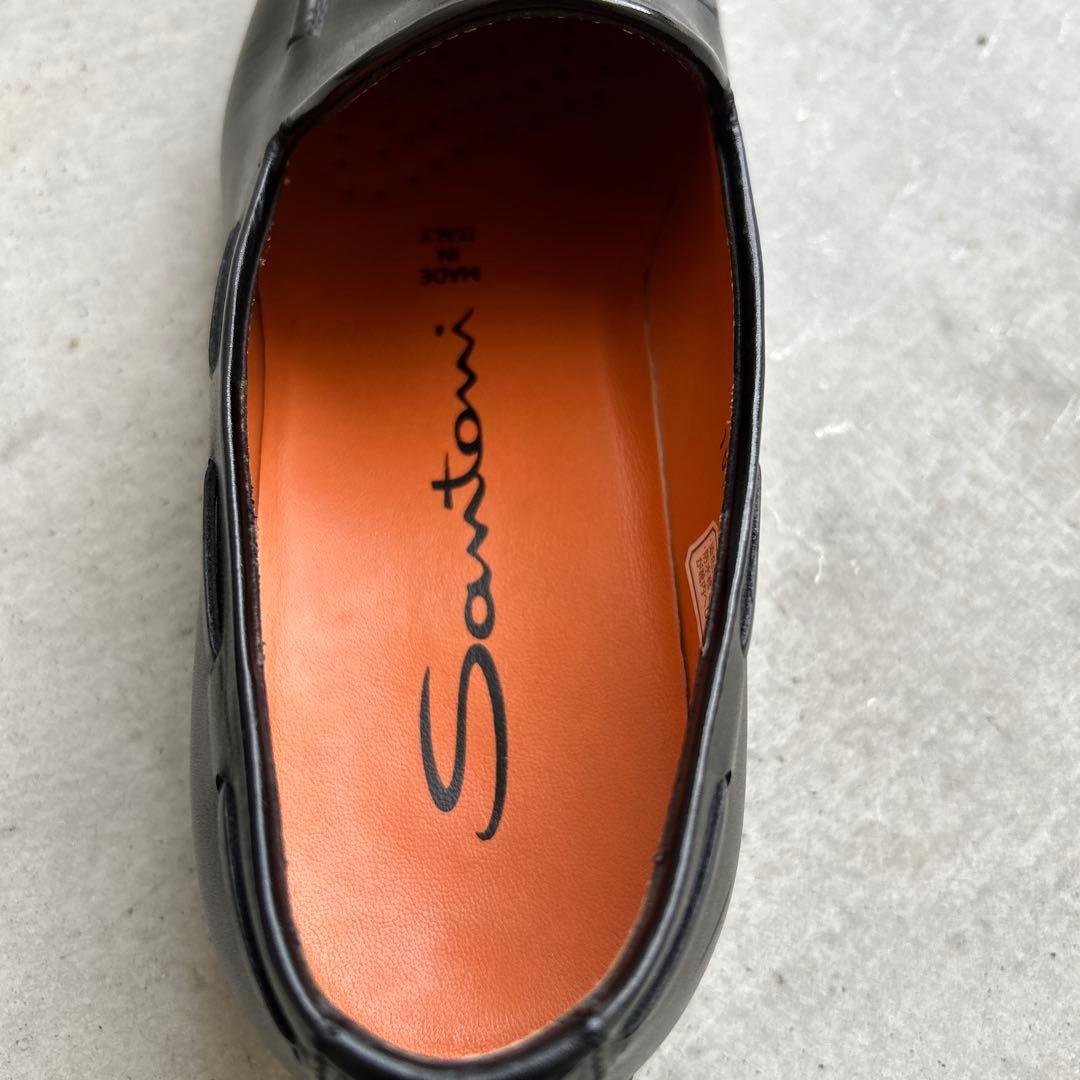 美品　ほぼ未使用　Santoni ブラック タッセルローファー