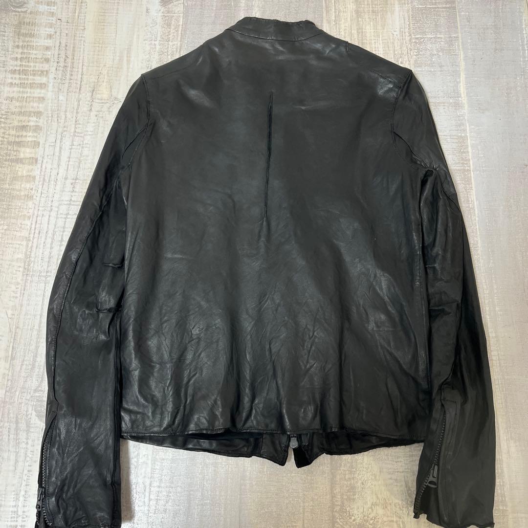 【定価約10万 未使用級】sisii ウォッシャブル レザー シングルライダース