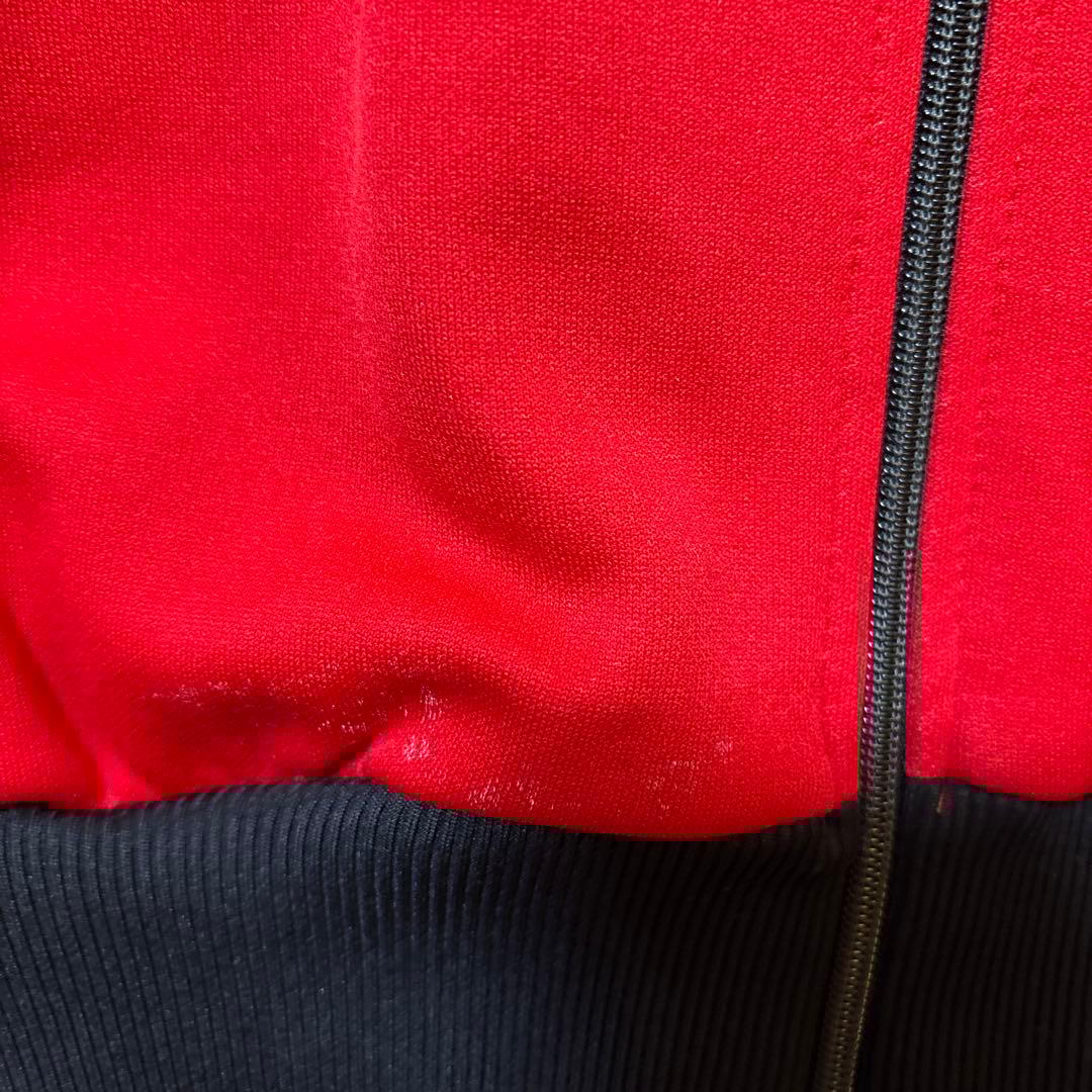 adidas ジッパージャージ 赤黒 サイズ4