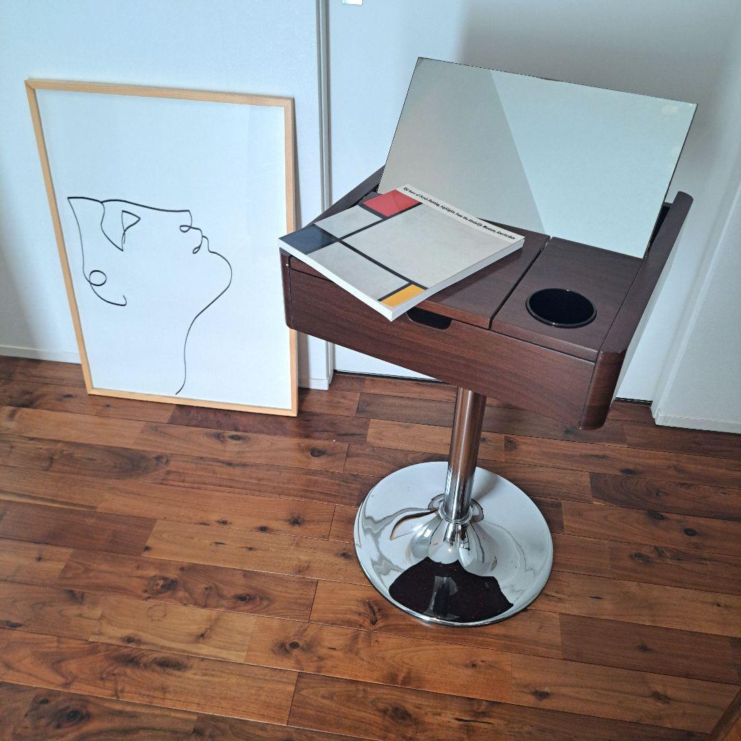 ヴィンテージ　ドレッサー　昭和レトロ　ミッドセンチュリー　スペースエイジ　茶色